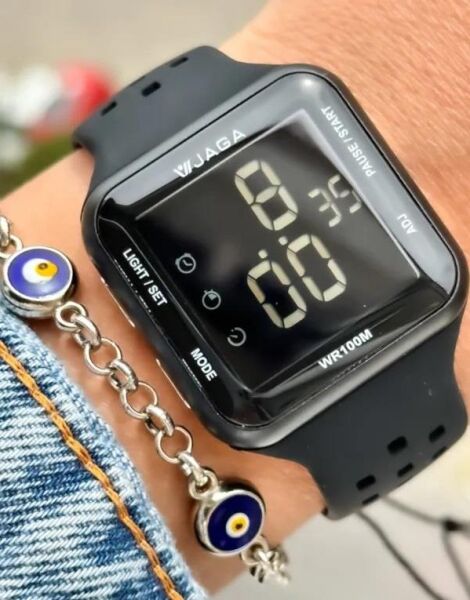 Jaga M1179-4AAX-DS-LB Alarm Kronometre Aydınlatmalı Dijital Genç Kol Saati