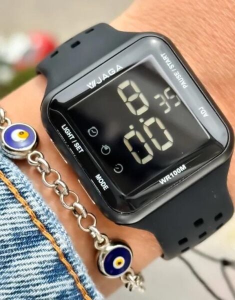 Jaga M1179-4AAX-DS-LB Alarm Kronometre Aydınlatmalı Dijital Genç Kol Saati