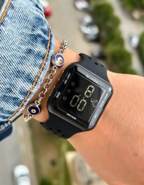Jaga M1179-4AAX-DS-LB Alarm Kronometre Aydınlatmalı Dijital Genç Kol Saati