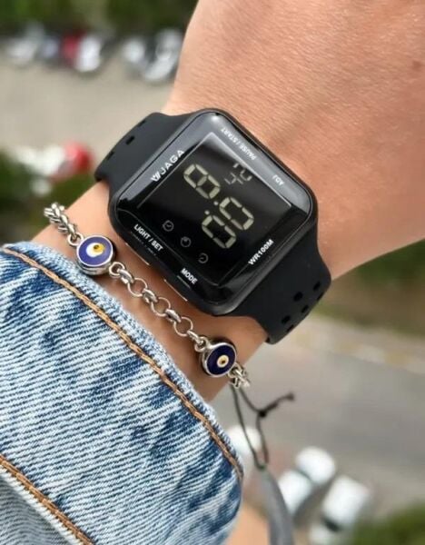 Jaga M1179-4AAX-DS-LB Alarm Kronometre Aydınlatmalı Dijital Genç Kol Saati