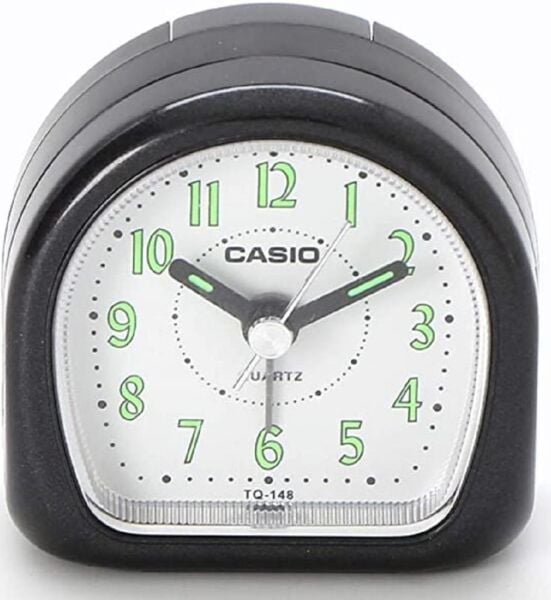 Casio TQ-148-1DF Siyah Beep Alarmlı Fosforlu Masa Saati