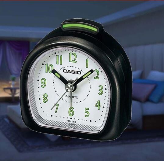 Casio TQ-148-1DF Siyah Beep Alarmlı Fosforlu Masa Saati