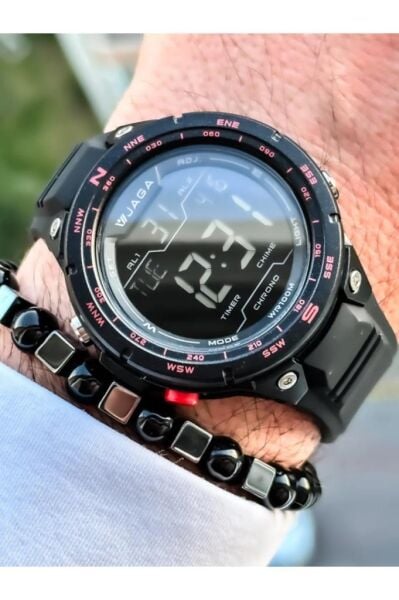 Jaga JL M1231-0AAA 640041 Siyah Kadran Alarm Kronometre Aydınlatmalı Dijital Genç Kol Saati