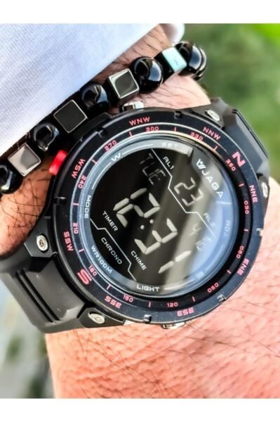Jaga JL M1231-0AAA 640041 Siyah Kadran Alarm Kronometre Aydınlatmalı Dijital Genç Kol Saati