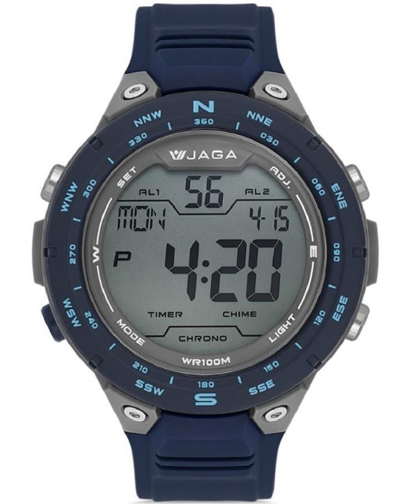 Jaga M1231-0ECE Alarm Kronometre Aydınlatmalı Dijital Genç Kol Saati