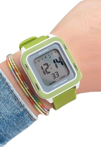 Jaga M1232-4GCG Alarm Kronometre Aydınlatmalı Dijital Genç Kol Saati