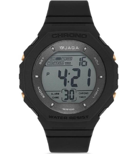 Jaga M1235-0AAA Alarm Kronometre Aydınlatmalı Dijital Genç Kol Saati