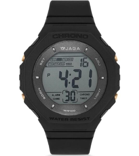 Jaga M1235-0AAA Alarm Kronometre Aydınlatmalı Dijital Genç Kol Saati