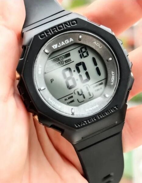 Jaga M1235-0AAA Alarm Kronometre Aydınlatmalı Dijital Genç Kol Saati