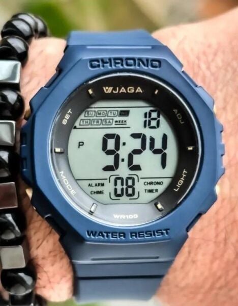 Jaga M1235-0EEE Alarm Kronometre Aydınlatmalı Dijital Genç Kol Saati