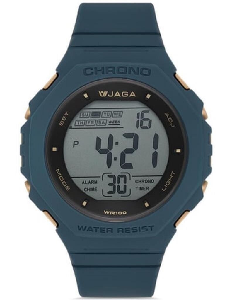Jaga M1235-0ELE Alarm Kronometre Aydınlatmalı Dijital Genç Kol Saati
