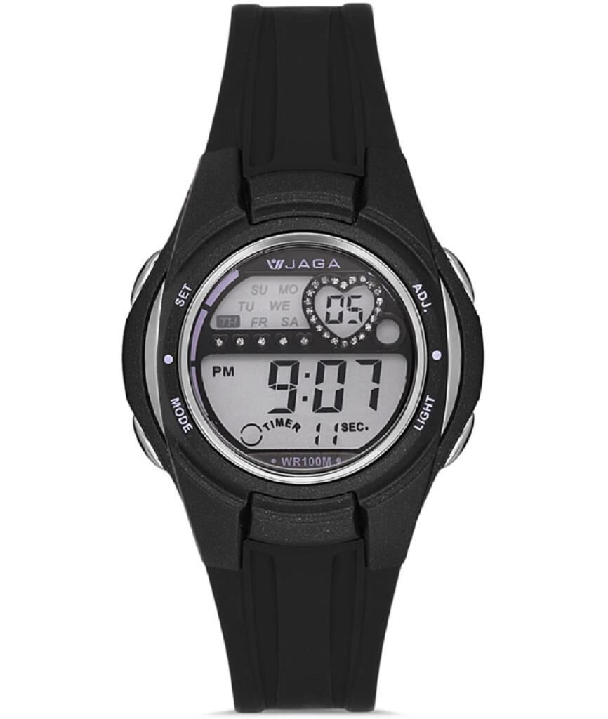 Jaga M868-OAAB 7-12 Yaş Dijital Alarm Kronometre Aydınlatmalı Dijital Çocuk Kol Saati