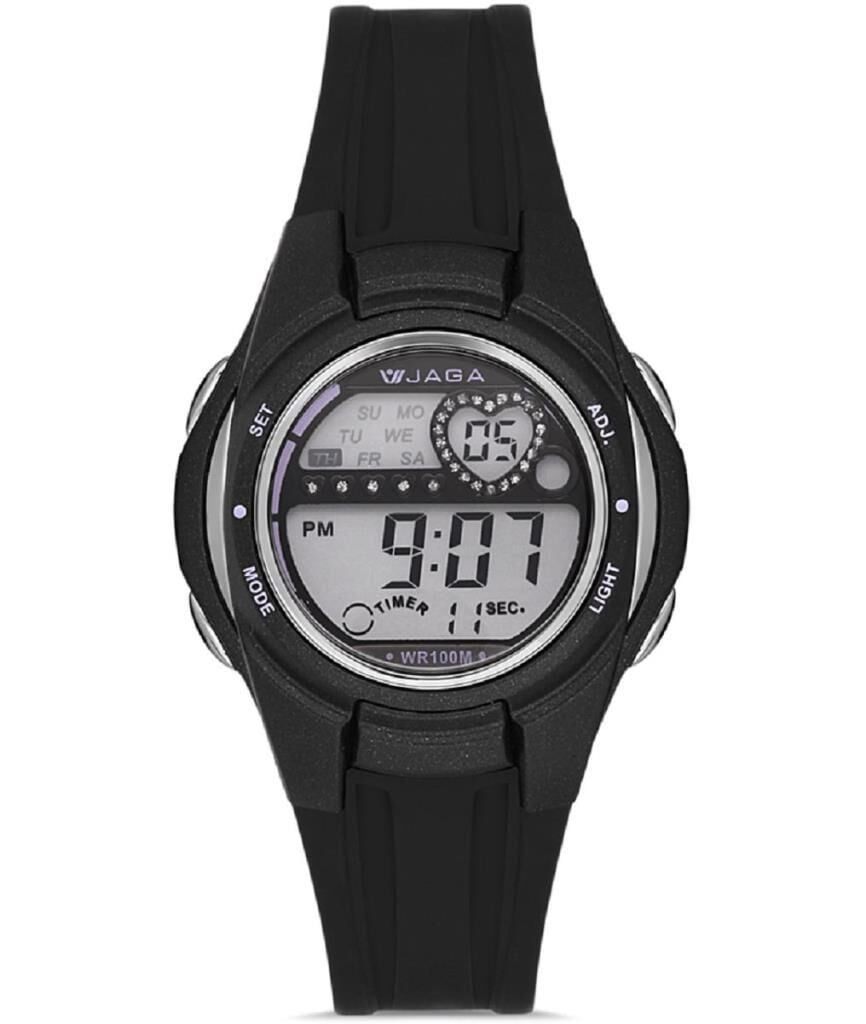 Jaga M868-OAAB 7-12 Yaş Dijital Alarm Kronometre Aydınlatmalı Dijital Çocuk Kol Saati
