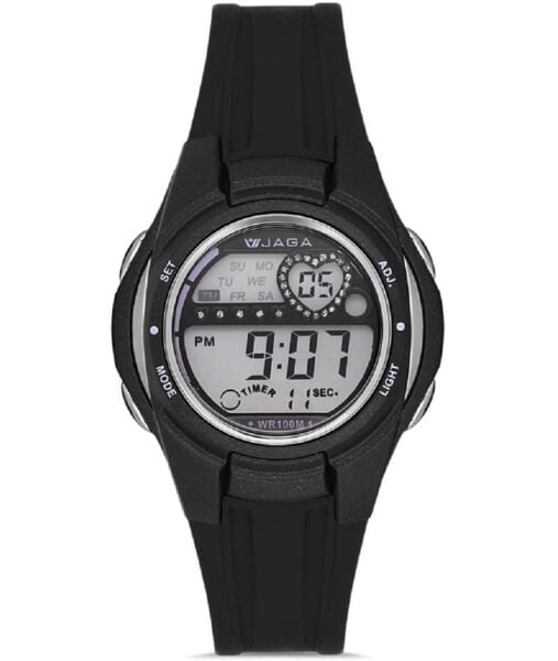 Jaga M868-OAAB 7-12 Yaş Dijital Alarm Kronometre Aydınlatmalı Dijital Çocuk Kol Saati