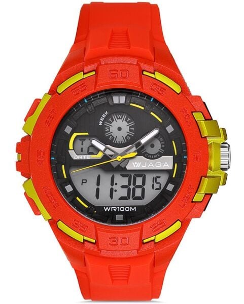 Jaga AD1154-OGKG Alarm Kronometre Aydınlatmalı Genç Çift Kol Saati