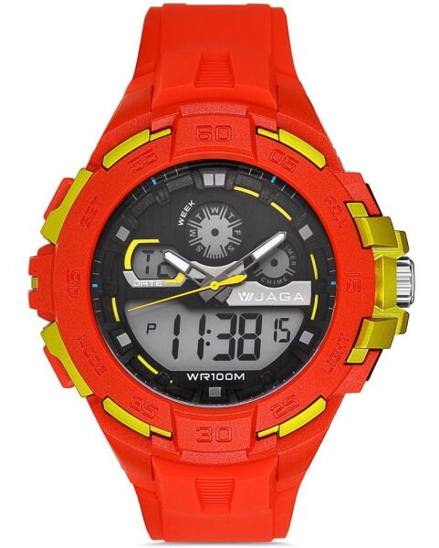 Jaga AD1154-OGKG Alarm Kronometre Aydınlatmalı Genç Çift Kol Saati