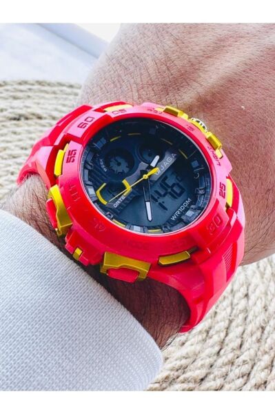 Jaga AD1154-OGKG Alarm Kronometre Aydınlatmalı Genç Çift Kol Saati