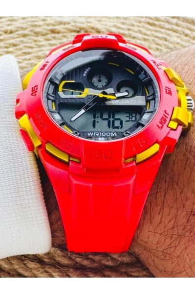 Jaga AD1154-OGKG Alarm Kronometre Aydınlatmalı Genç Çift Kol Saati