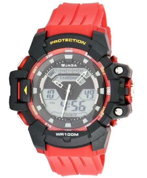 Jaga AD1168-OGGA Alarm Kronometre Aydınlatmalı Genç Çift Kol Saati