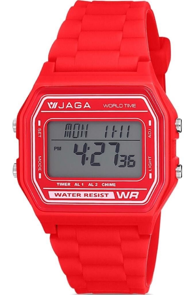 Jaga M1103-4GGX-2 640531 Alarm Kronometre Aydınlatmalı Dijital Genç Kol Saati