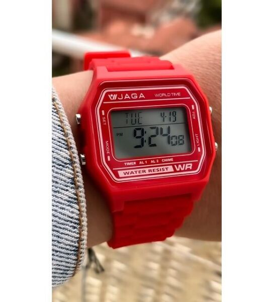 Jaga M1103-4GGX-2 640531 Alarm Kronometre Aydınlatmalı Dijital Genç Kol Saati