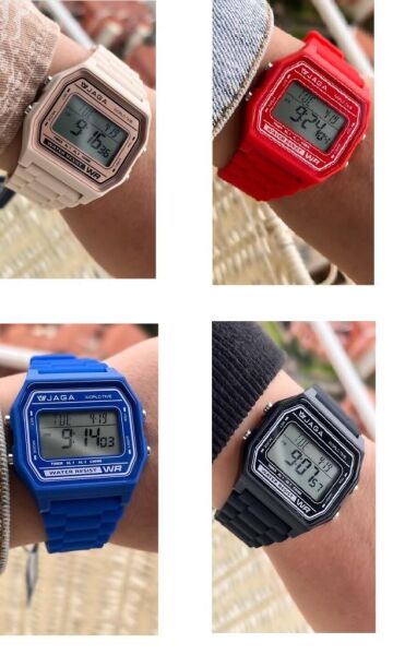 Jaga M1103-4GGX-2 640531 Alarm Kronometre Aydınlatmalı Dijital Genç Kol Saati