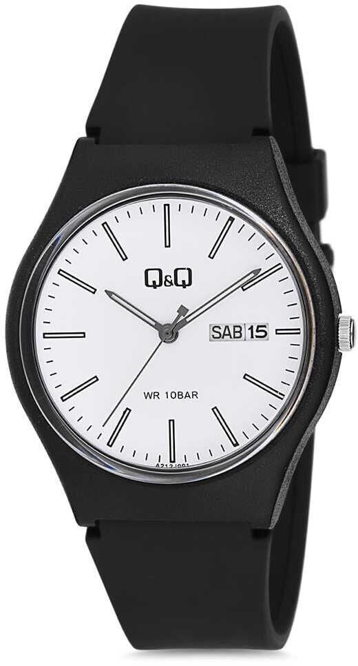 Q&Q A212J001Y Siyah Renkli Takvimli 10 Atm Su Geçirmez Genç Kol Saati
