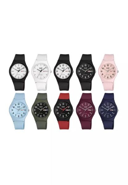 Q&Q A212J009Y Kırmızı Renkli Takvimli 10 Atm Su Geçirmez Genç Kol Saati