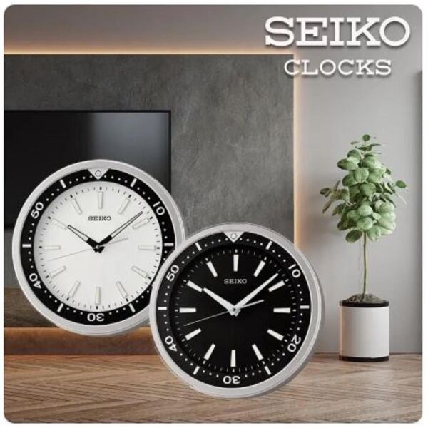 Seiko QXA723S Plastik Kasa Gri Renkli 40 cm Çaplı  LumiBrite Modern Sessiz Saniye Mekanizmalı Duvar Saati