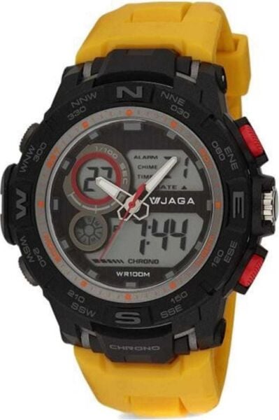 Jaga AD1173-OKCA Alarm Kronometre Aydınlatmalı Genç Çift Kol Saati