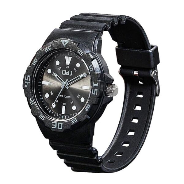 Q&Q VR18J013Y Siyah Renkli 10 Atm Su Geçirmez Genç Kol Saati