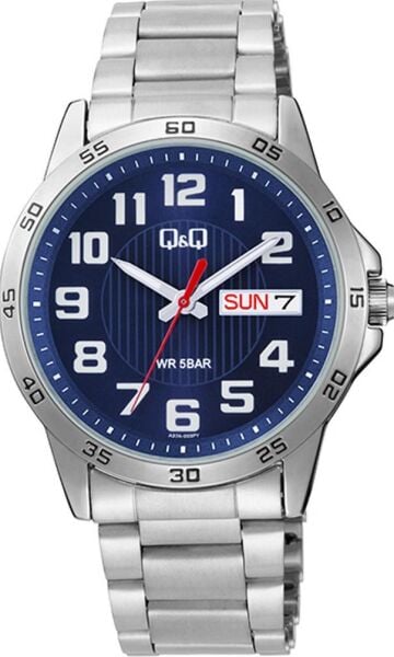 Q&Q A37A-003PY Takvimli 5 Bar Su Geçirmez Erkek Kol Saati