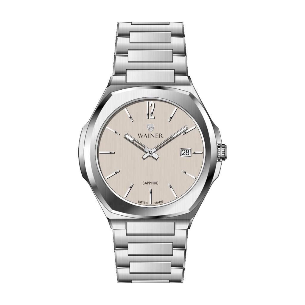 Wainer WA.10240-D Safir Cam Takvimli Erkek Kol Saati