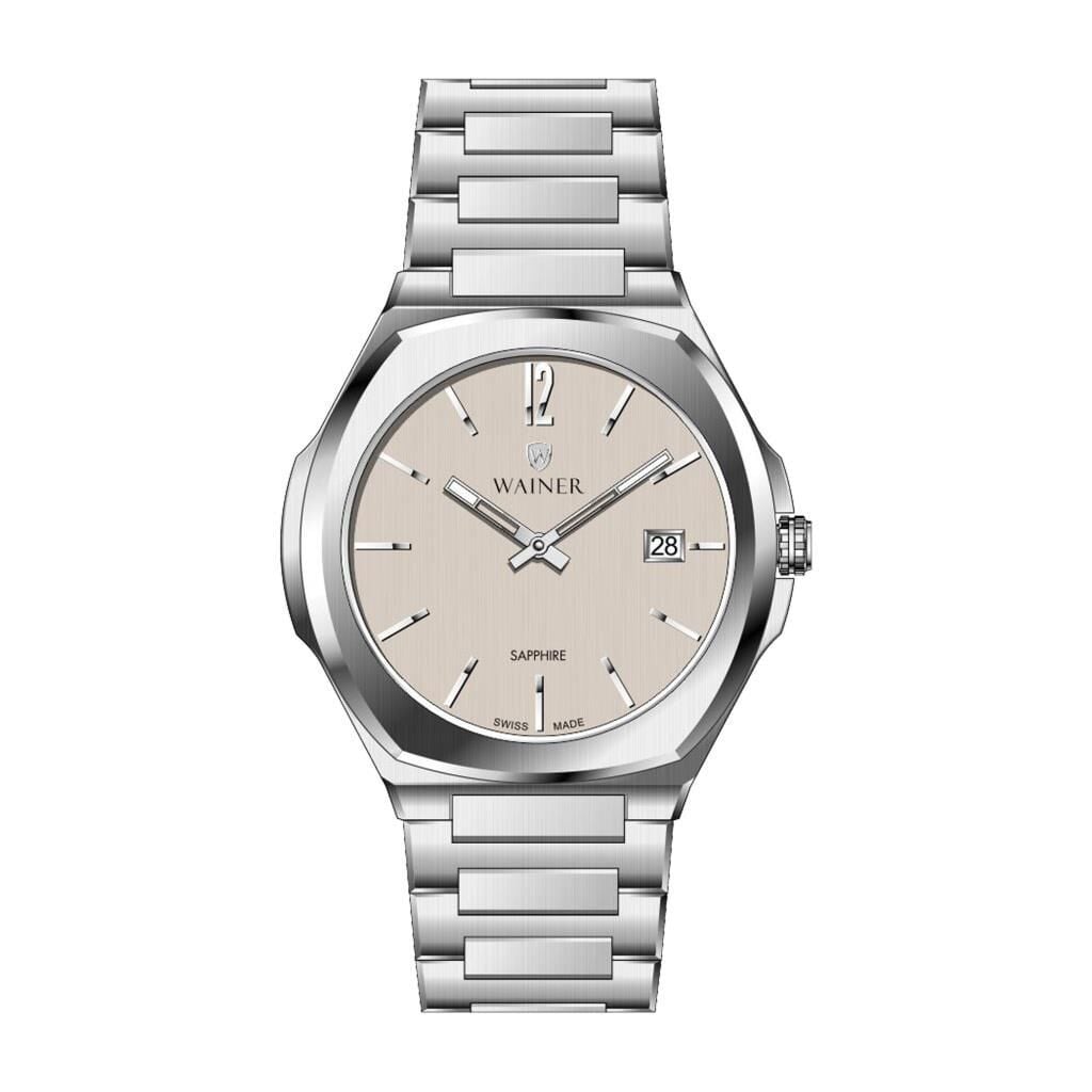 Wainer WA.10240-D Safir Cam Takvimli Erkek Kol Saati