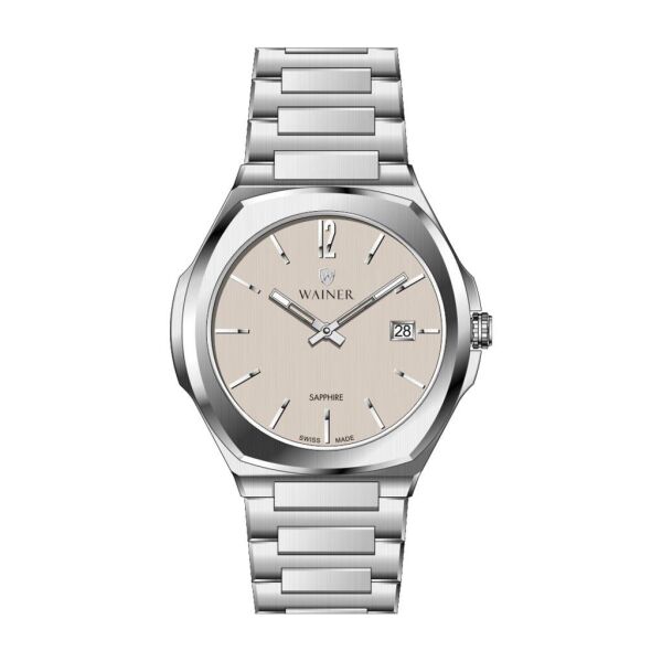 Wainer WA.10240-D Safir Cam Takvimli Erkek Kol Saati