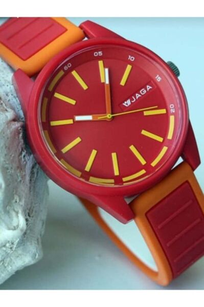 JAGA JG.AQ1115-0IGX-DS-D3 Kırmızı Renkli Silikon 10 Atm Unisex Genç Kol Saati