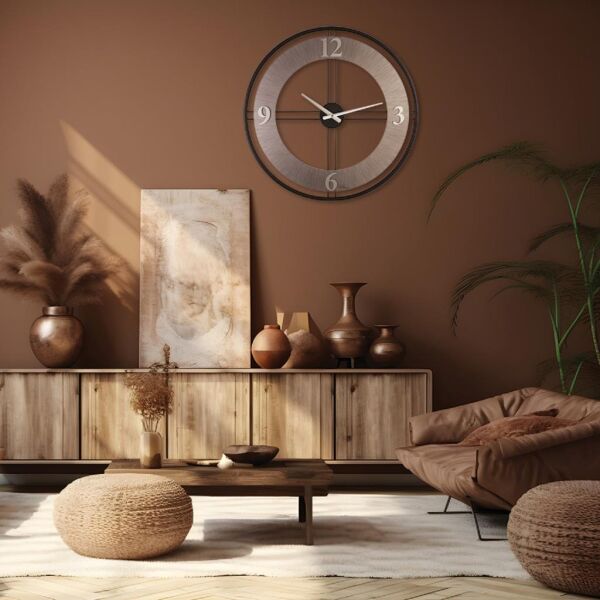 Regal Ultima 3616 BS Çift Sıralı Ahşap/Metal Kasalı Duvar Saati