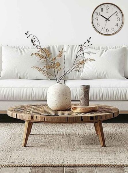 Klik K­-Lina Plastik Kasa Gold Renkli 30.5 cm Çaplı Modern Sessiz Saniye Mekanizmalı Duvar Saati