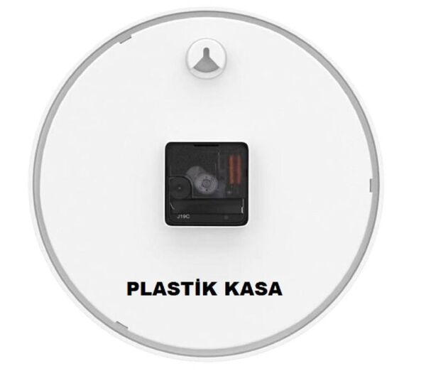 Casio IQ-05-7DF Plastik Kasa Beyaz Renkli 25 cm Çaplı Modern Quartz Saniye Mekanizmalı Duvar Saati