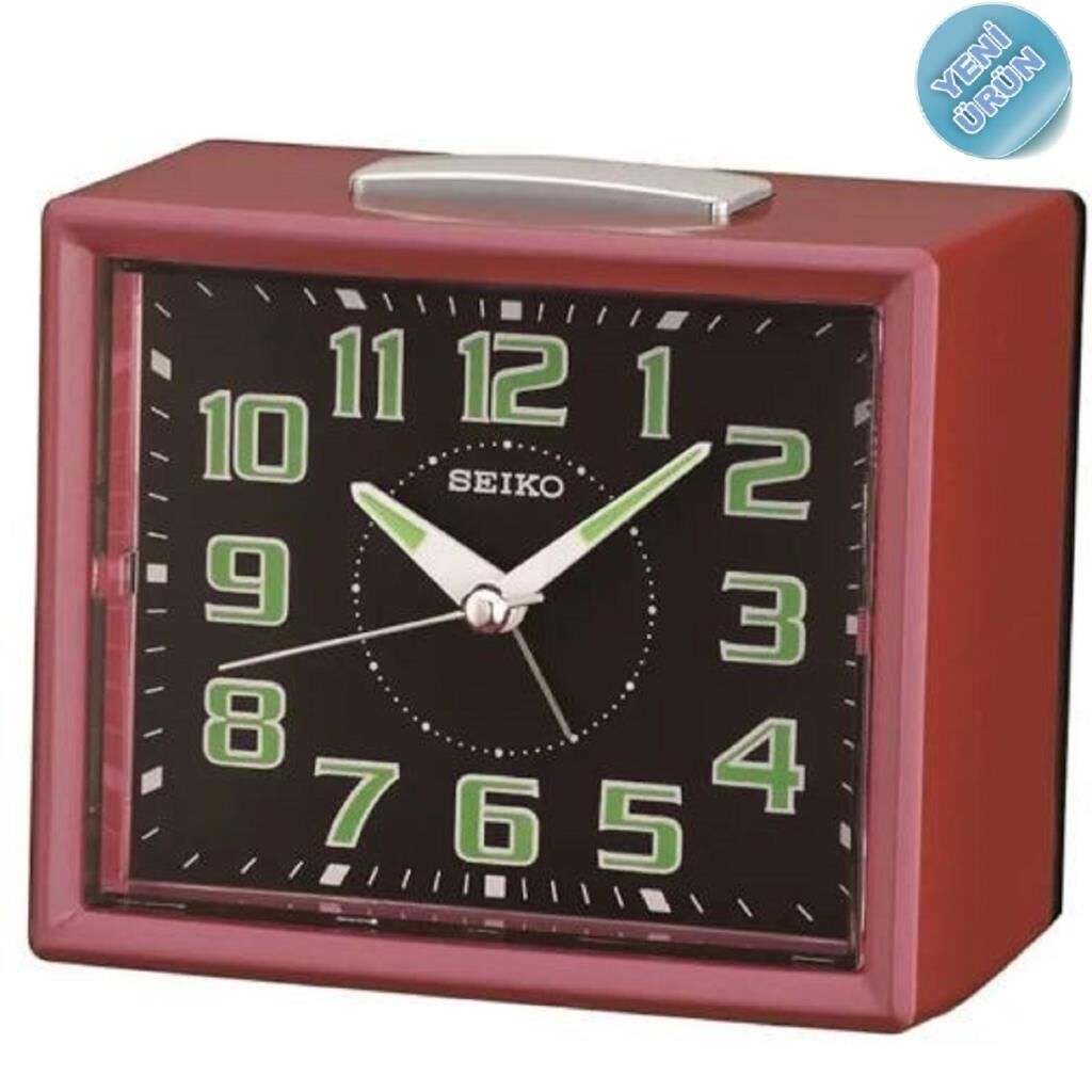 Seiko QHK024R Ertelemeli Bell Alarmlı Sessiz Saniyeli Lumibrite Masa Saati