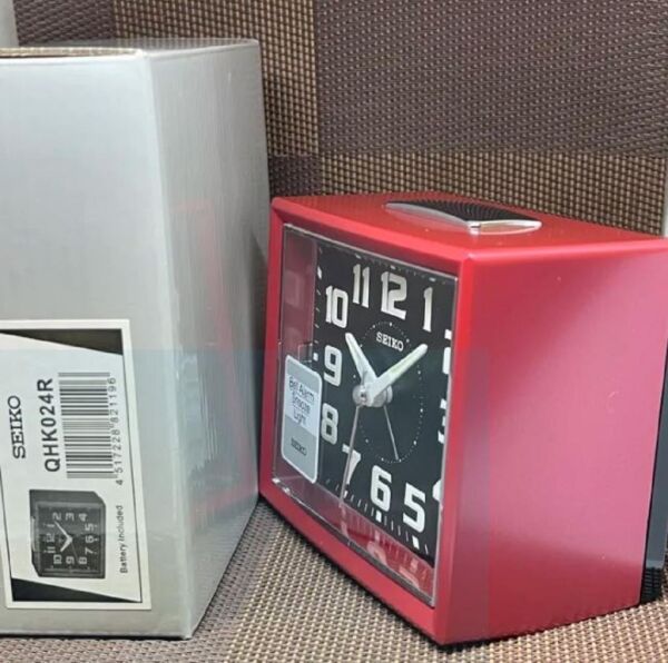 Seiko QHK024R Ertelemeli Bell Alarmlı Sessiz Saniyeli Lumibrite Masa Saati