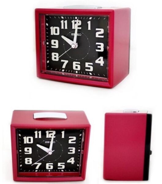 Seiko QHK024R Ertelemeli Bell Alarmlı Sessiz Saniyeli Lumibrite Masa Saati