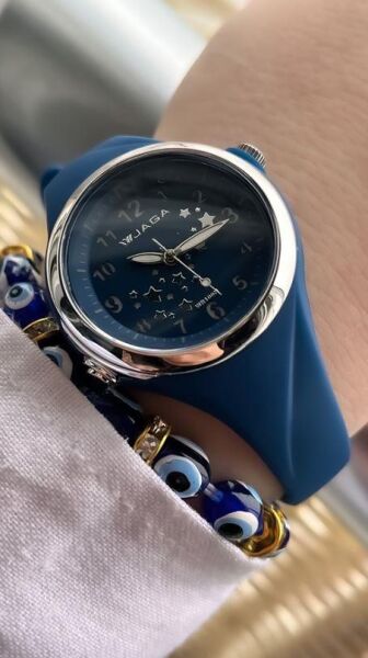 Jaga AQ1213-OEEB-D7 640531 7-12 Yaş Mavi Renkli Silikon 10 Atm Aydınlatmalı Çocuk Kol Saati