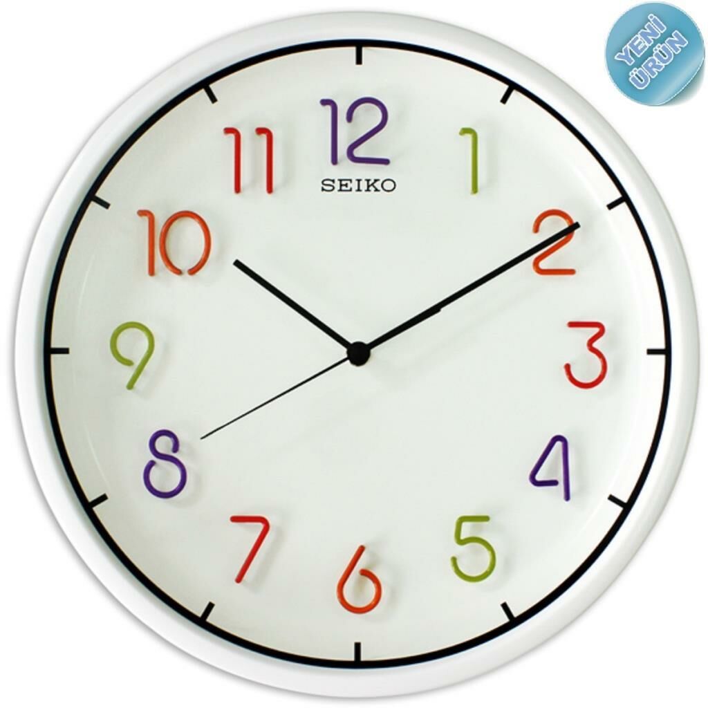 Seiko QXA447H 3D Rakamlı Sessiz Akar Analog Duvar Saati