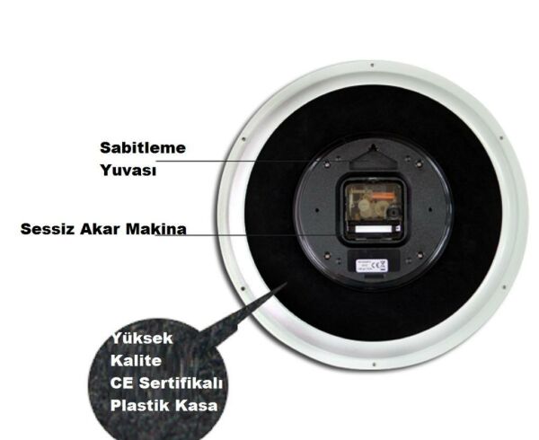 Seiko QXA447H 3D Rakamlı Sessiz Akar Analog Duvar Saati