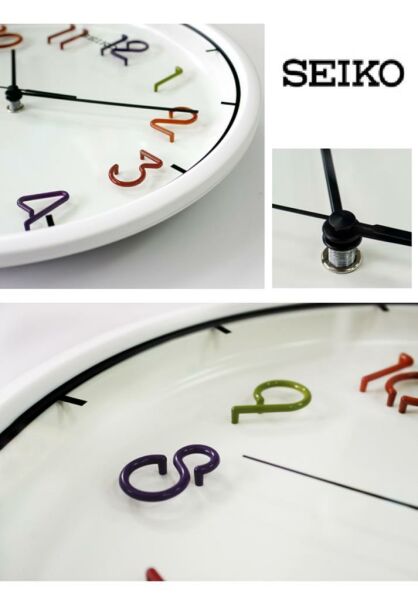 Seiko QXA447H 3D Rakamlı Sessiz Akar Analog Duvar Saati