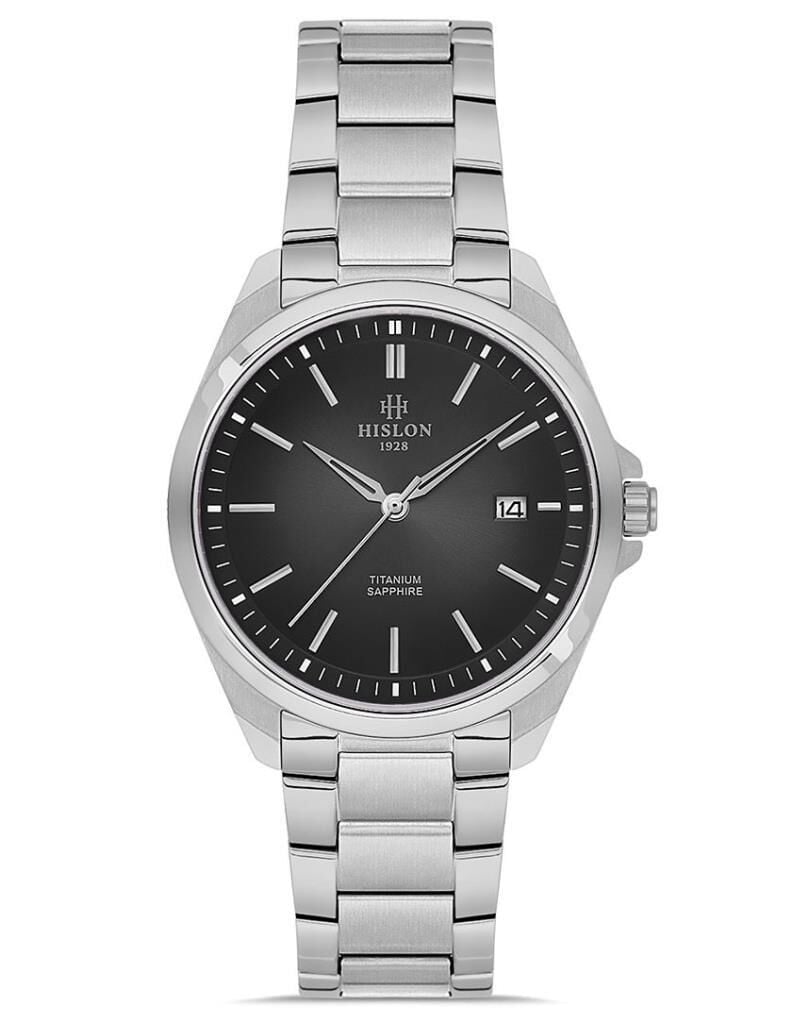 Hislon CL221S-04SS Titanyum Safir Cam 3 atm Erkek Kol Saati