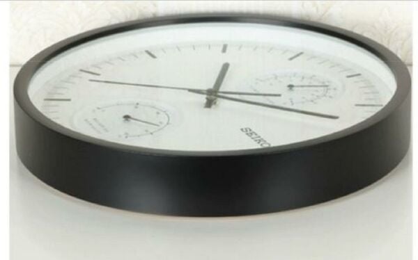 Seiko QXA525K Thermometre ve Hygromeli Analog Duvar Saati