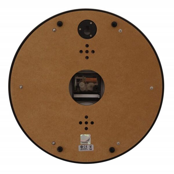 Seiko QXA525K Plastik Kasa Siyah Renkli 30.5 cm Çaplı Isı ve Nem Ölçerli Modern Sessiz Saniye Mekanizmalı Duvar Saati