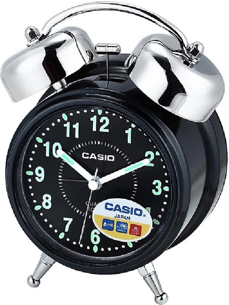 Casio TQ-362-1ADF Siyah Ertelemeli Bell Alarmlı Işıklı Analog Masa Saati